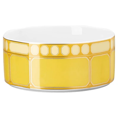 Signum cereal bowl, Porcelain, Yellow by SWAROVSKI