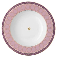 Signum soup plate, Porcelain, Pink by SWAROVSKI