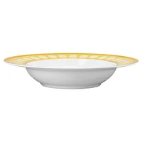 Signum soup plate, Porcelain, Yellow by SWAROVSKI