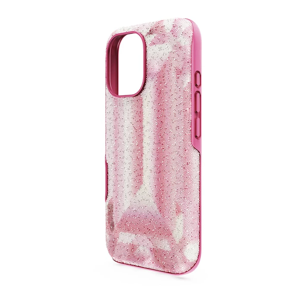 High smartphone case, Crystal print motif, iPhone® 16, Pink by SWAROVSKI