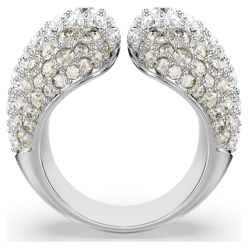 Sublima cocktail ring, Round cut, White, Rhodium plated by SWAROVSKI