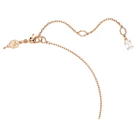 Stilla Attract pendant, Square cut, White, Rose gold-tone plated by SWAROVSKI