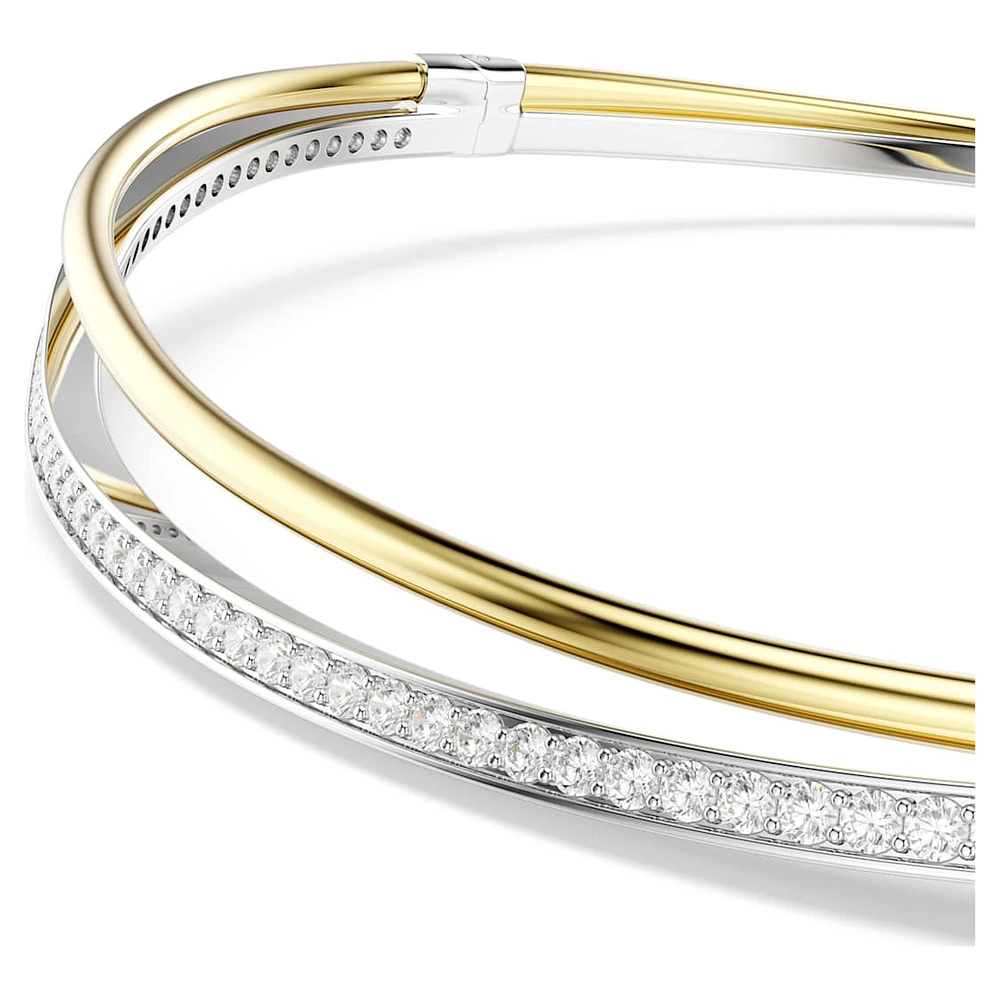 Hyperbola choker, Round cut, White, Mixed metal finish by SWAROVSKI