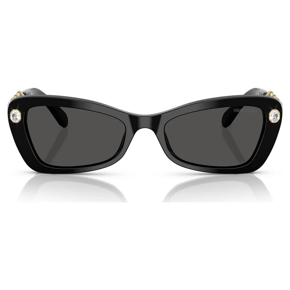 Sunglasses, Butterfly shape, SK6033, Black by SWAROVSKI