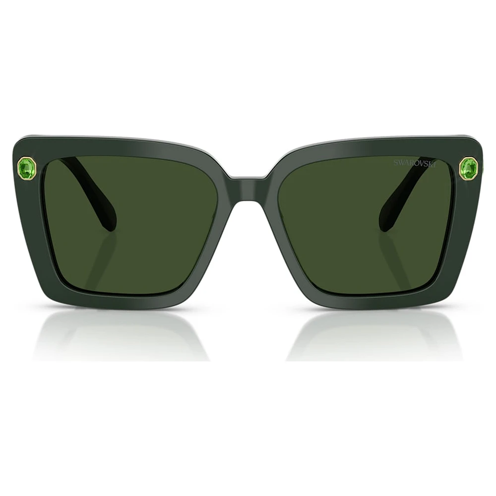 Sunglasses, Square shape, SK6032, Green by SWAROVSKI