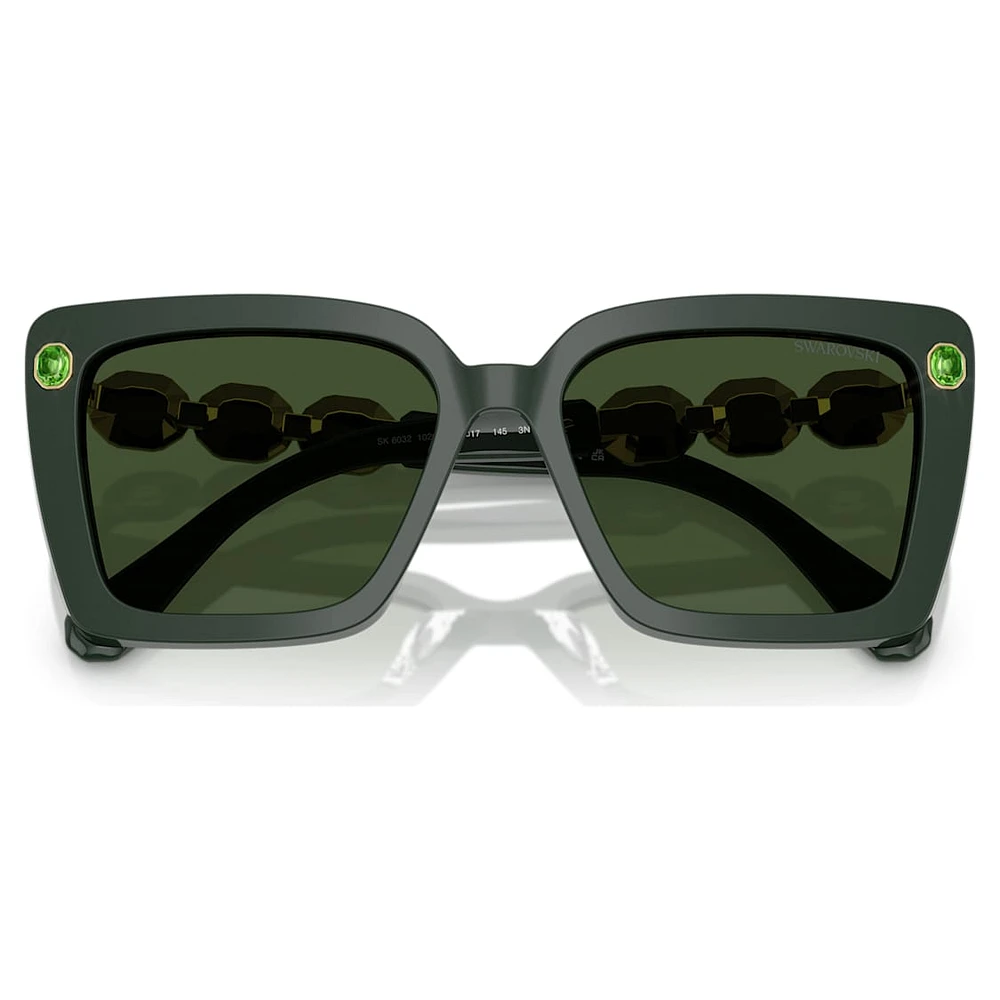 Sunglasses, Square shape, SK6032, Green by SWAROVSKI