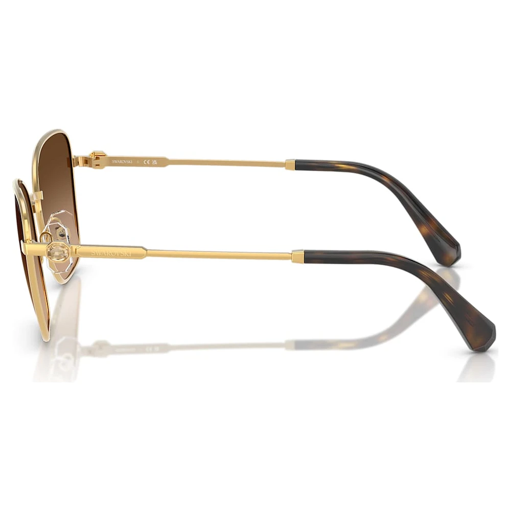 Sunglasses, Square shape, SK7029, Gold tone by SWAROVSKI