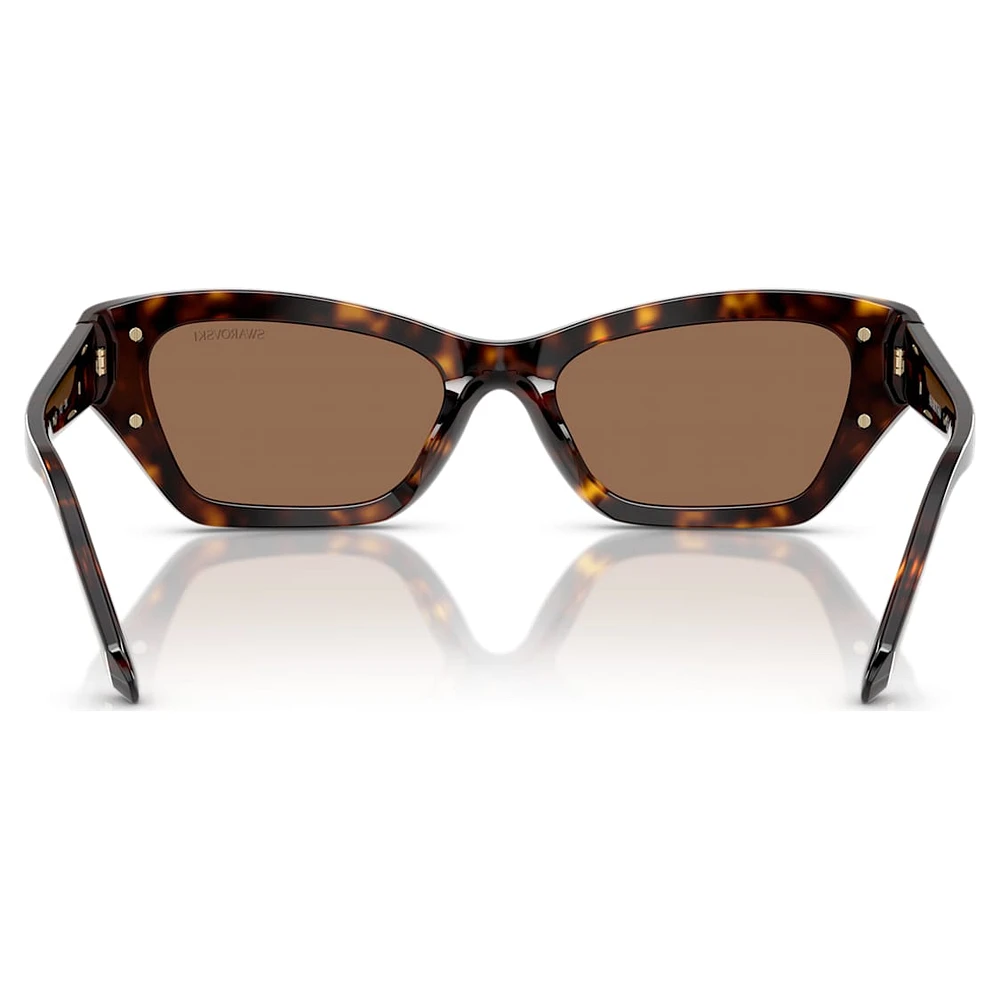 Sunglasses, Cat-Eye shape, SK6029, Brown by SWAROVSKI