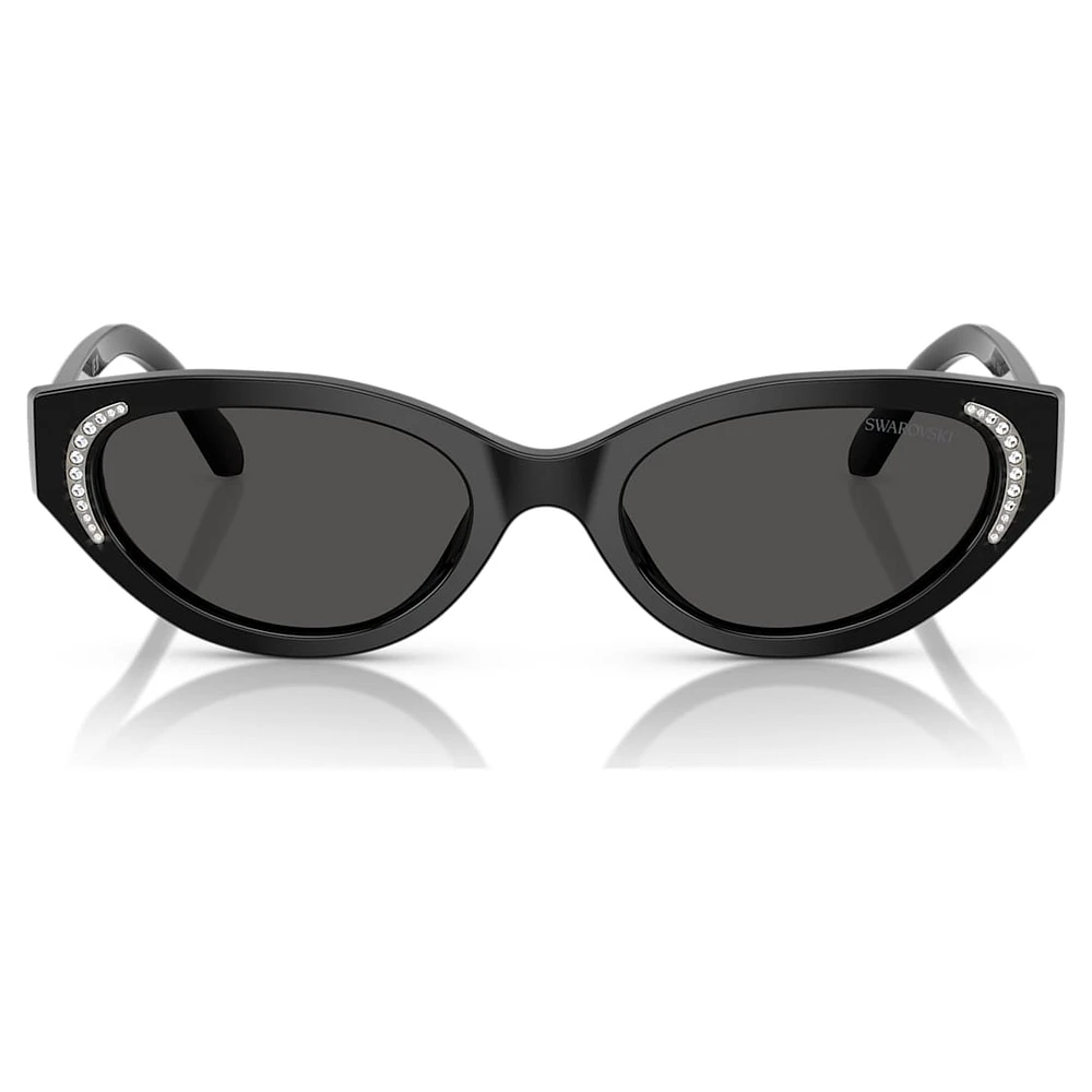 Sunglasses, Cat-Eye shape, SK6030, Black by SWAROVSKI