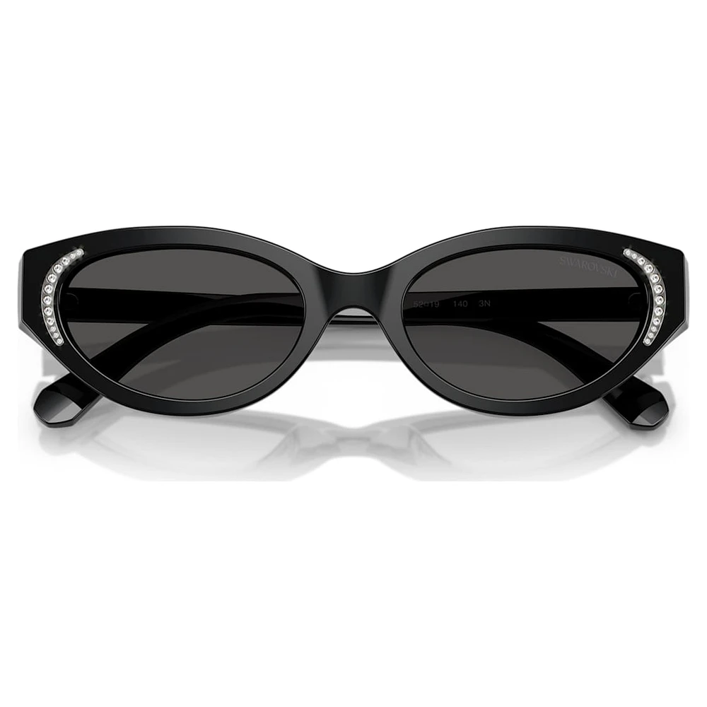 Sunglasses, Cat-Eye shape, SK6030, Black by SWAROVSKI