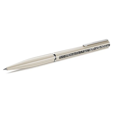 Shimmer ballpoint pen, Beige, Beige lacquered, chrome plated by SWAROVSKI