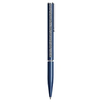 Shimmer ballpoint pen, Blue, Blue lacquered, chrome plated by SWAROVSKI