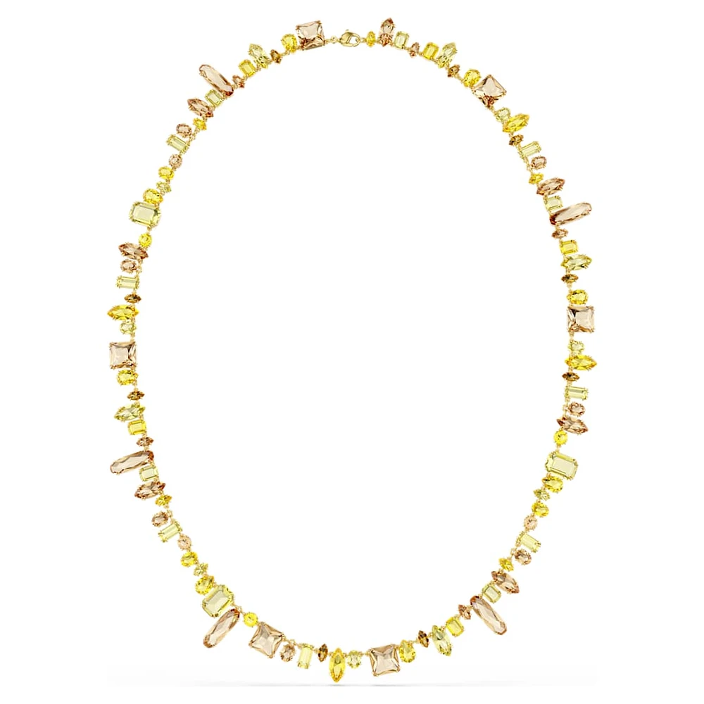 Gema strandage, Mixed cuts, Yellow, Gold-tone plated by SWAROVSKI