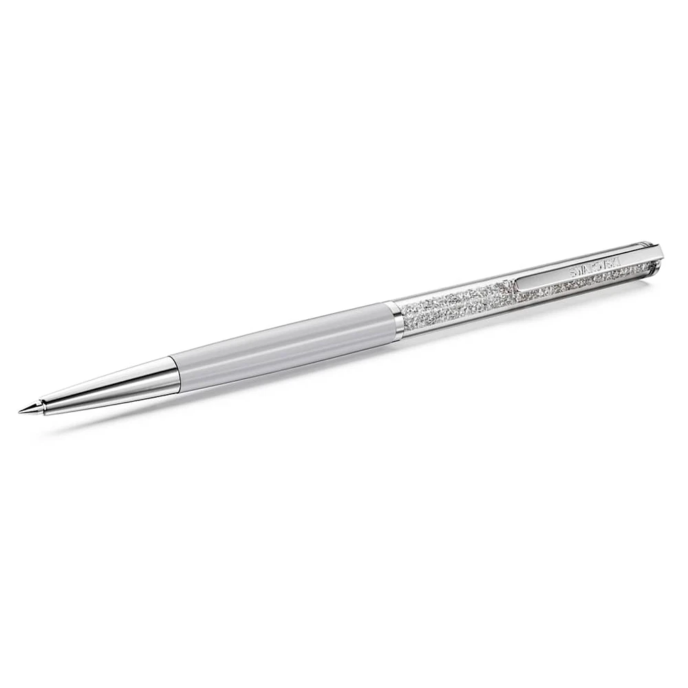 Crystalline ballpoint pen, Grey, Grey lacquered, by SWAROVSKI