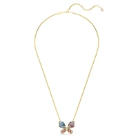Idyllia pendant and brooch, Mixed cuts, Pavé, Butterfly, Multicoloured, Gold-tone plated by SWAROVSKI
