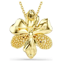 Idyllia pendant and brooch, Mixed cuts, Pavé, Flower, Multicoloured, Gold-tone plated by SWAROVSKI