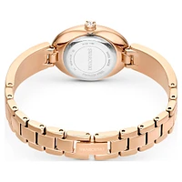 Crystal Rock Oval watch, Swiss Made, Crystal bracelet, Grey, Rose gold-tone finish by SWAROVSKI