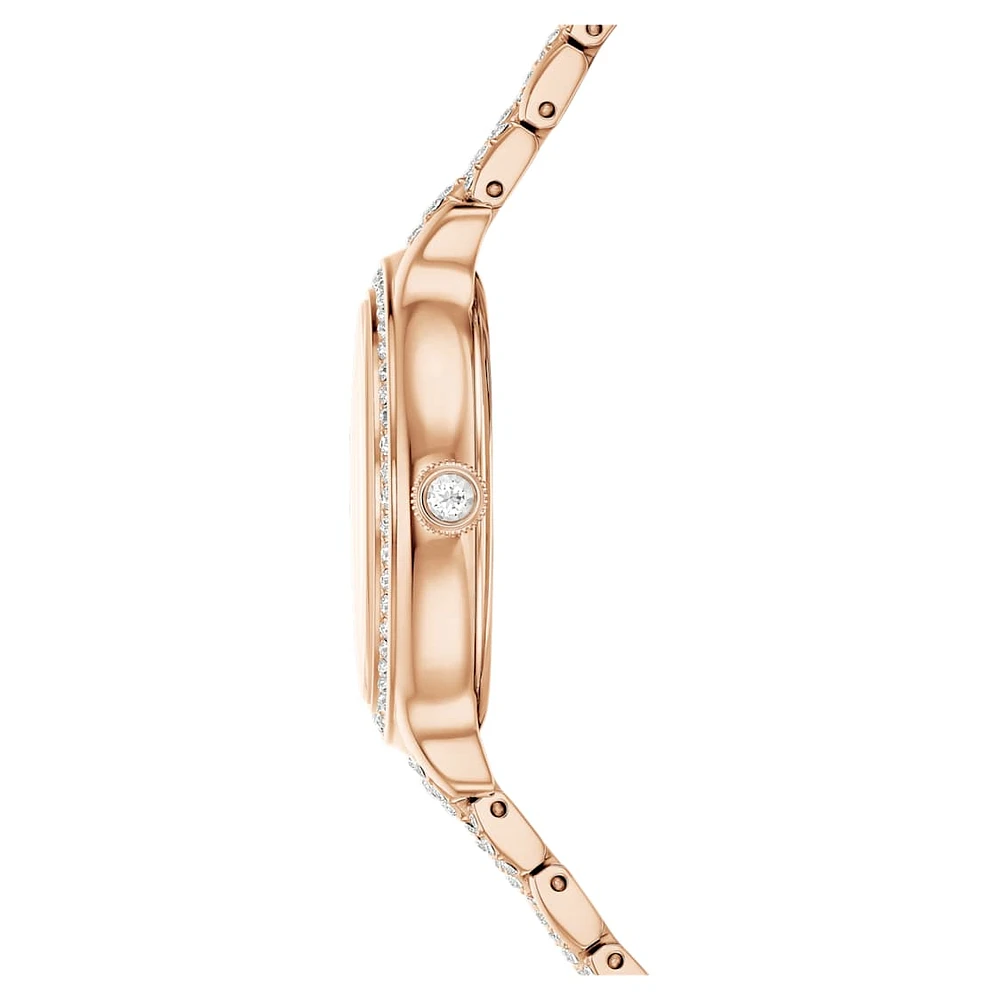 Imber watch, Swiss Made, Metal bracelet, Rose gold tone, Rose gold-tone finish by SWAROVSKI