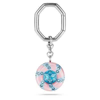 Dulcis key ring, Round cut, Multicolored, Rhodium plated by SWAROVSKI