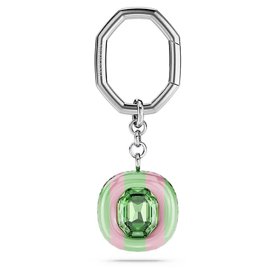 Dulcis key ring, Octagon cut, Multicolored, Rhodium plated by SWAROVSKI