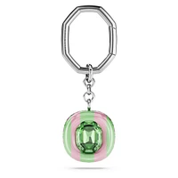 Dulcis key ring, Octagon cut, Multicolored, Rhodium plated by SWAROVSKI