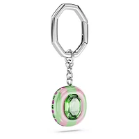 Dulcis key ring, Octagon cut, Multicolored, Rhodium plated by SWAROVSKI