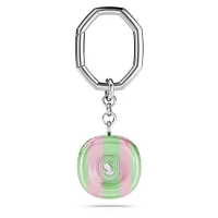 Dulcis key ring, Octagon cut, Multicolored, Rhodium plated by SWAROVSKI