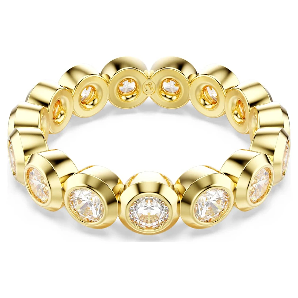 Imber ring, Round cut, White, Gold-tone plated by SWAROVSKI