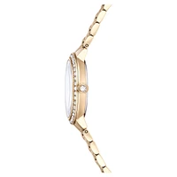 Watch, Swiss Made, Metal bracelet, Gold tone, Champagne gold-tone finish by SWAROVSKI