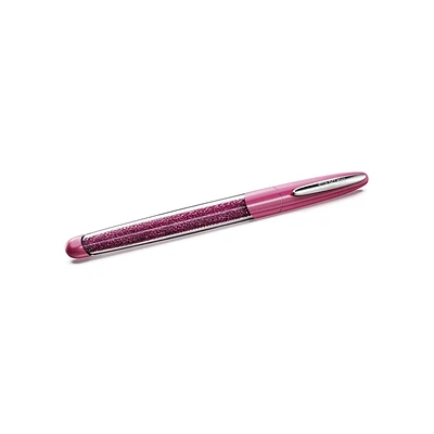 Crystalline Nova rollerball pen, Pink, Chrome plated by SWAROVSKI