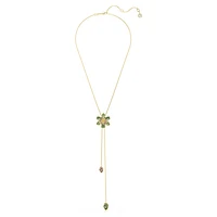 Idyllia Y pendant, Mixed cuts, Flower, Multicolored, Gold-tone plated by SWAROVSKI