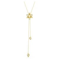 Idyllia Y pendant, Mixed cuts, Flower, Multicolored, Gold-tone plated by SWAROVSKI
