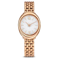 Imber watch, Swiss Made, Metal bracelet, Gold tone, Rose gold-tone finish by SWAROVSKI