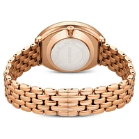 Imber oval watch, Swiss Made, Metal bracelet, Gold tone, Rose gold-tone finish by SWAROVSKI