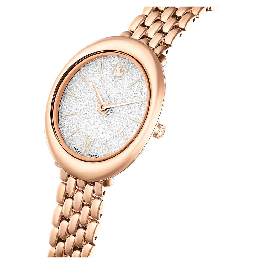 Imber watch, Swiss Made, Metal bracelet, Gold tone, Rose gold-tone finish by SWAROVSKI