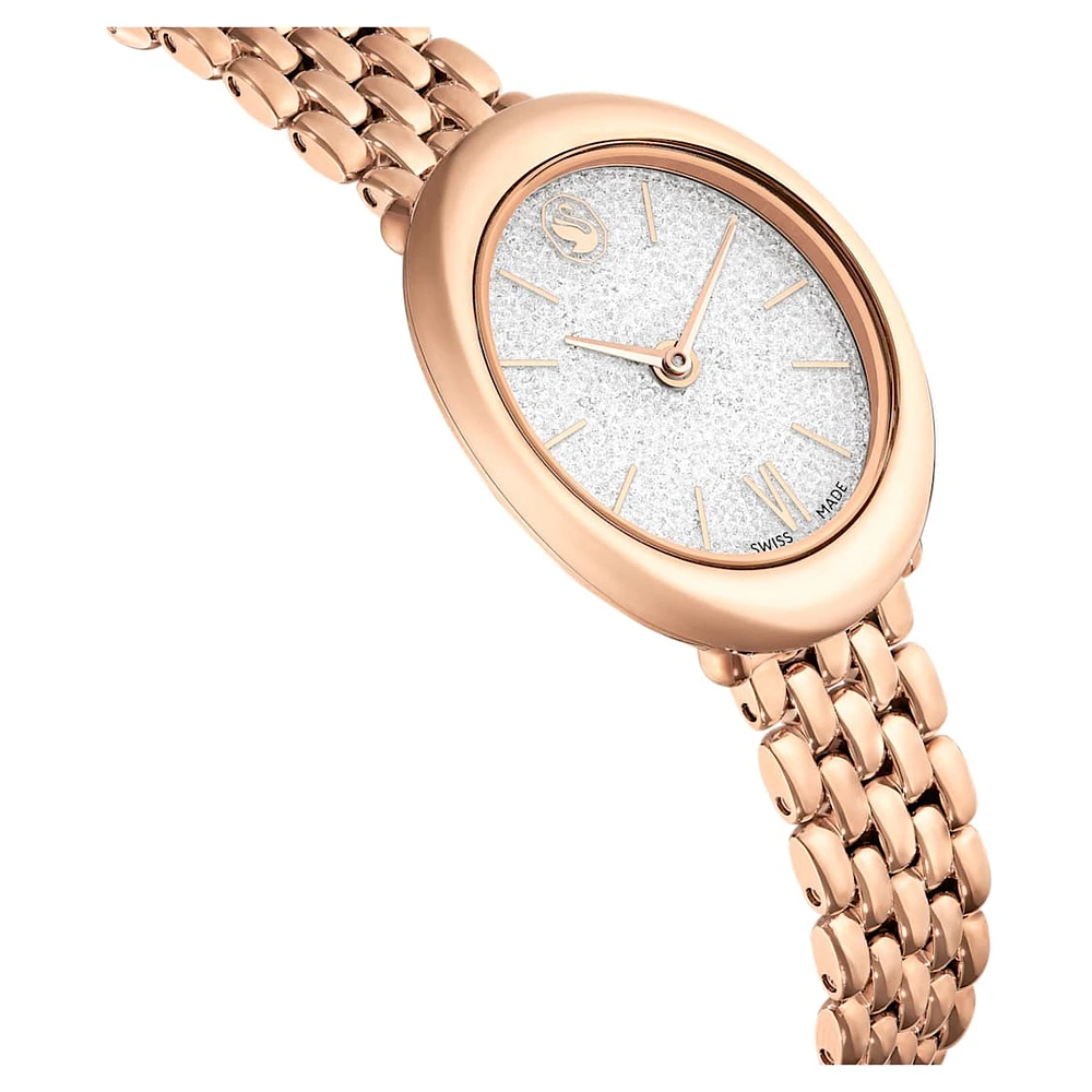 Imber watch, Swiss Made, Metal bracelet, Gold tone, Rose gold-tone finish by SWAROVSKI