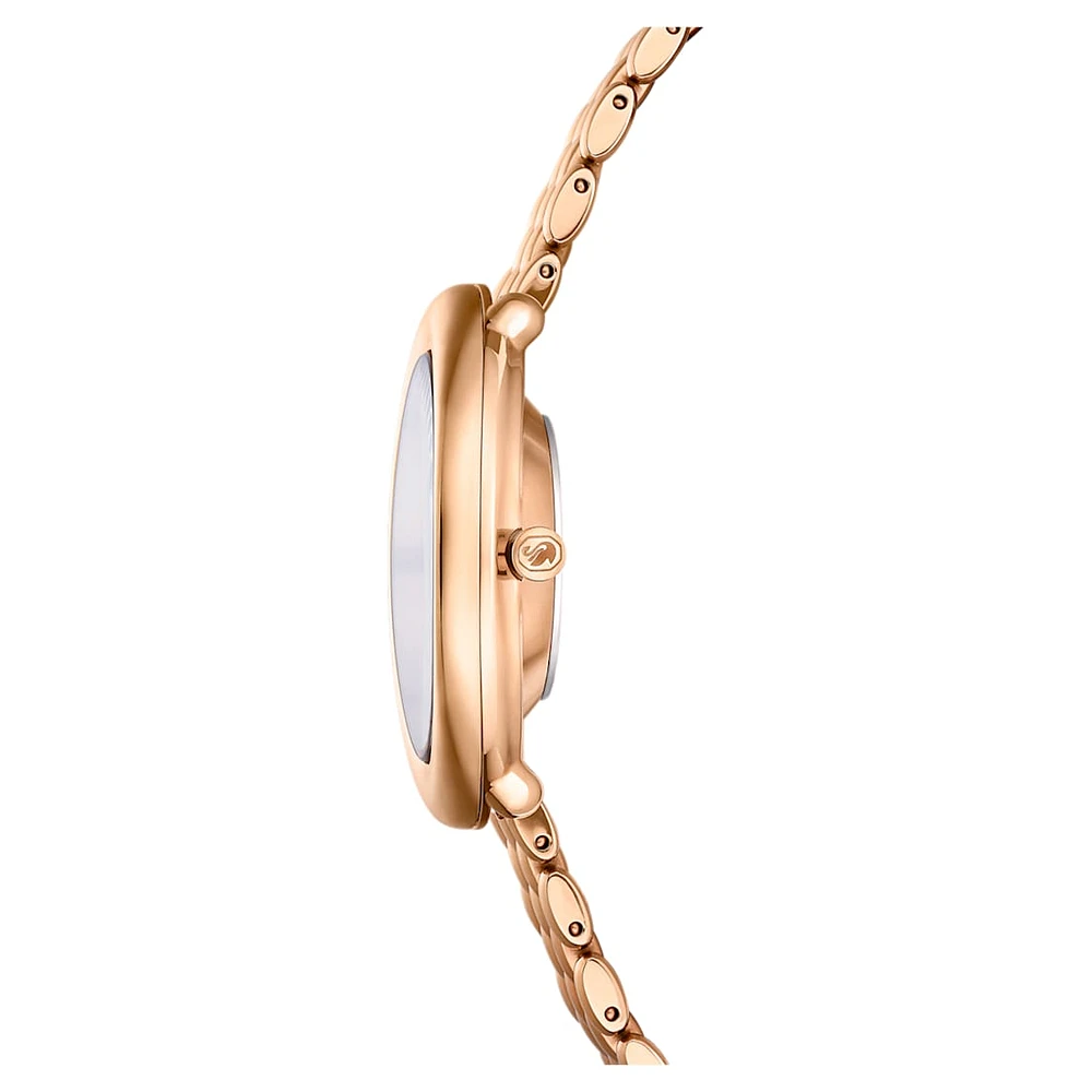 Imber watch, Swiss Made, Metal bracelet, Gold tone, Rose gold-tone finish by SWAROVSKI