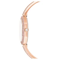 Dextera bangle watch, Swiss Made, Pink, Rose gold-tone plated by SWAROVSKI