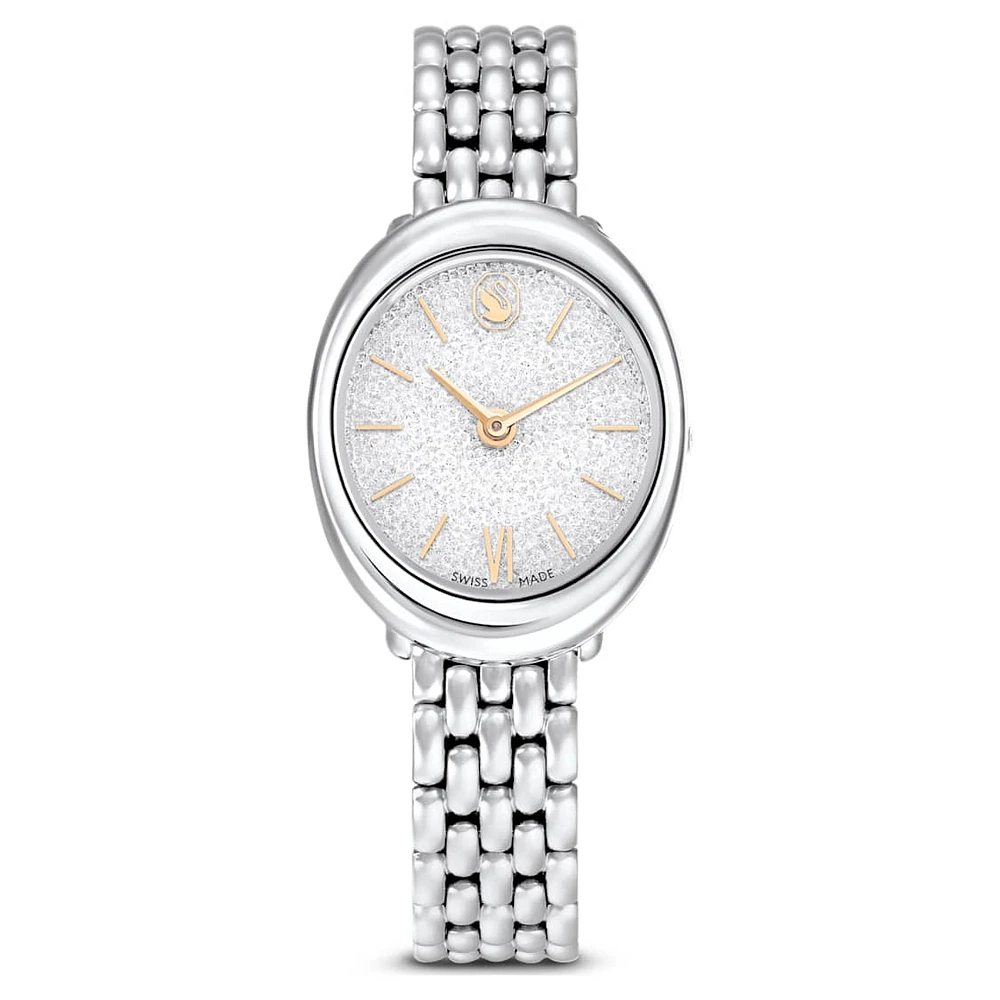 Imber watch, Swiss Made, Metal bracelet, Silver Tone, Stainless steel by SWAROVSKI