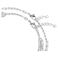 Millenia layered necklace, Mixed cuts, White, Rhodium plated by SWAROVSKI