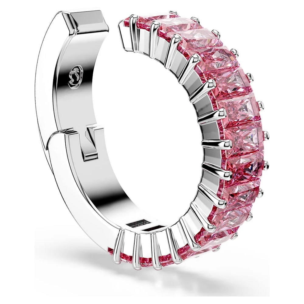 Matrix ear cuffs, Baguette cut, Rhodium plated by SWAROVSKI