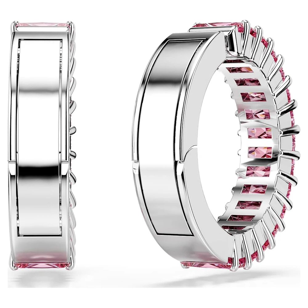 Matrix ear cuffs, Baguette cut, Rhodium plated by SWAROVSKI