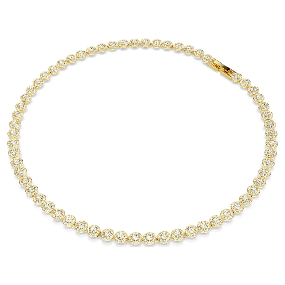 Una Angelic set, Round cut, White, Gold-tone plated by SWAROVSKI