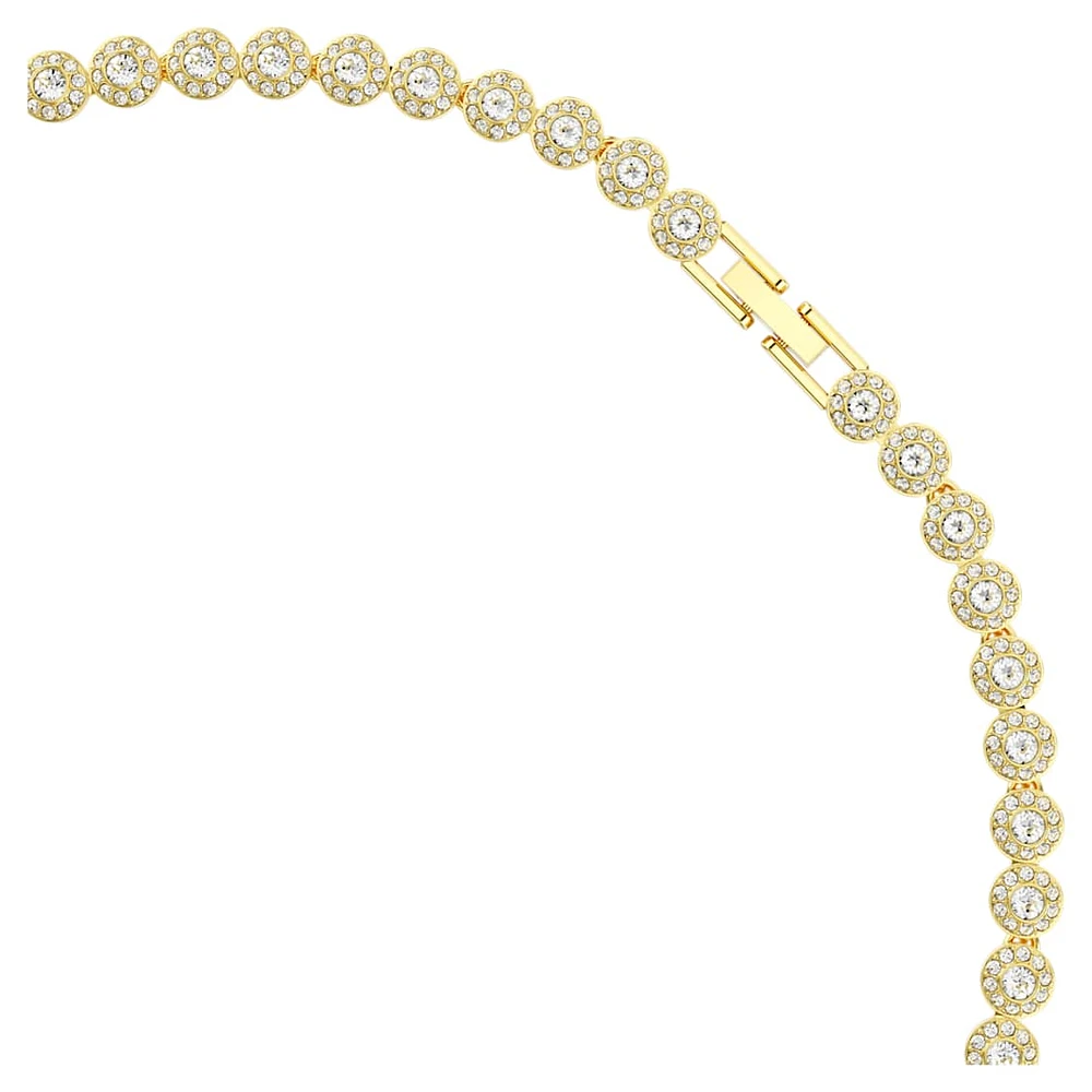 Una Angelic set, Round cut, White, Gold-tone plated by SWAROVSKI
