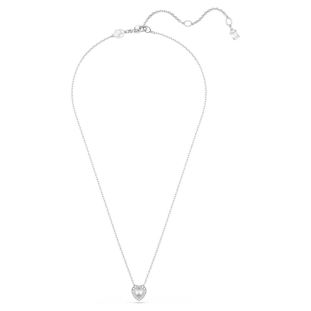 Ariana Grande x Swarovski pendant, Mixed cuts, Heart, White, Rhodium plated by SWAROVSKI