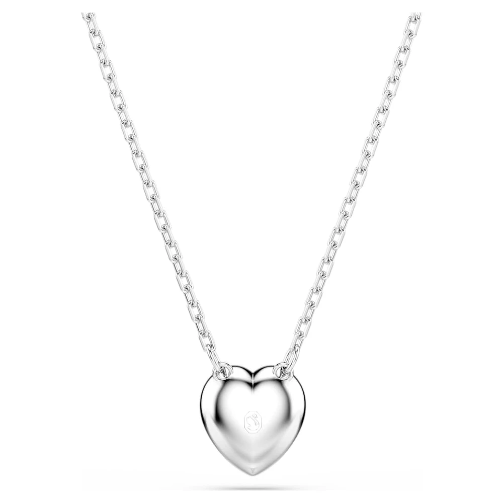 Ariana Grande x Swarovski pendant, Mixed cuts, Heart, White, Rhodium plated by SWAROVSKI