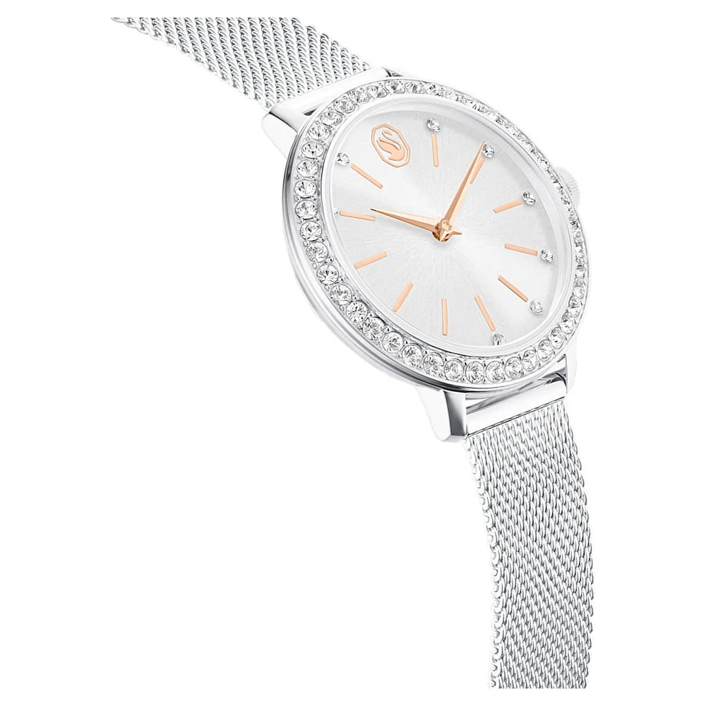 Certa watch, Metal bracelet, Silver Tone, Stainless steel by SWAROVSKI