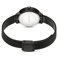 Certa watch, Metal bracelet, Black, Black finish by SWAROVSKI