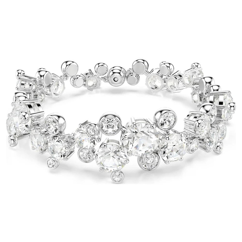 Constella bracelet, Mixed cuts, White, Rhodium plated by SWAROVSKI