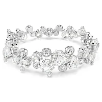 Constella bracelet, Mixed cuts, White, Rhodium plated by SWAROVSKI